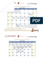 Calendario de Actividades Académicas Jun-Jul-Ago 2022