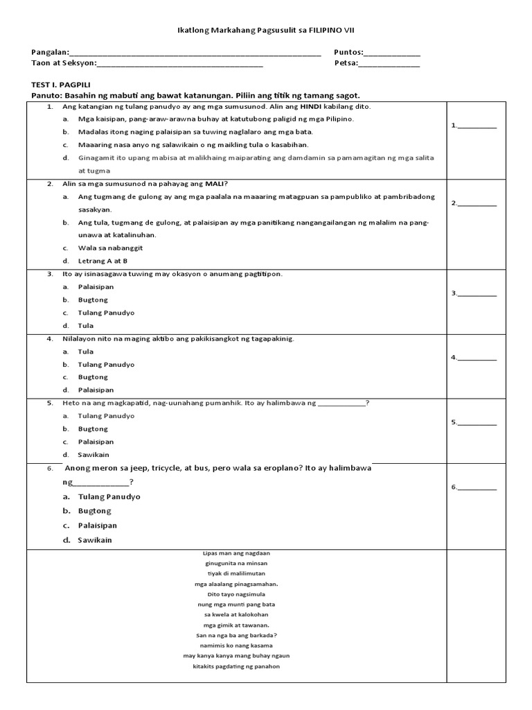 exam-filipino-8-ikatlong-markahan-pdf