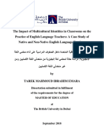 Dissertation Submitted in Fulfilment of The Requirements For The Degree of Master of Education at The British University in Dubai