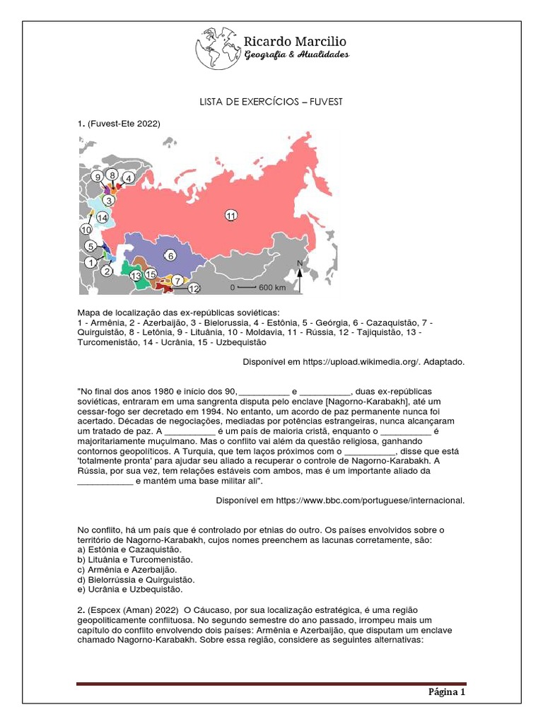 A GUERRA NAS MONTANHAS DO CÁUCASO: O CONFLITO ENTRE ARMÊNIA E AZERBAIJÃO  PELA REGIÃO DE NAGORNO-KARABAKH - Dois Níveis