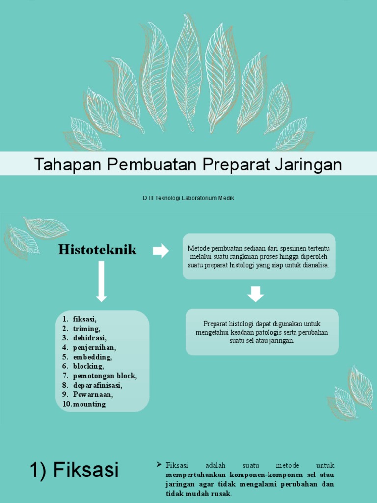 Tahapan Pembuatan Preparat Jaringan | PDF