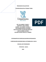 Procesos Evaluativos, Trabajo Sobre Encuestas y Anã - Lisis A Estudiantes y Docentes Sobre La Evaluaciã - N Pei Instituciã - N Educativa Tã - Cnico Tunã - A