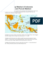 Potensi Energi Matahari Di Indonesia Berdasarkan Jam Puncak Matahari