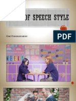 Types of Speech Style Final