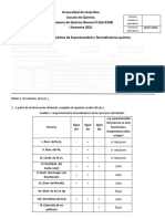 Informe Corto de La Práctica de Espontaneidad y Termodinámica Química