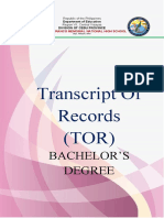 Tor in Bachelors Degree