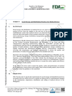 Draft FDA Circular Good Storage and Distribution Practices For Medical Devices