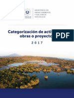 Categorización de Actividades, Obras o Proyectos