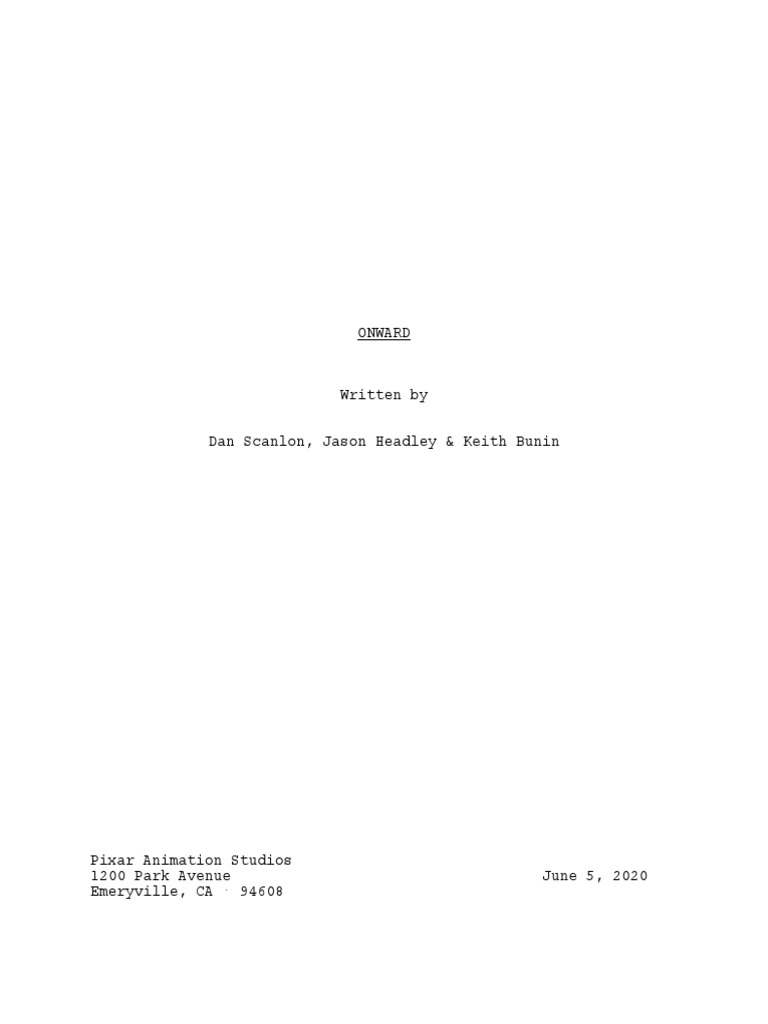 Onward Final Script | PDF