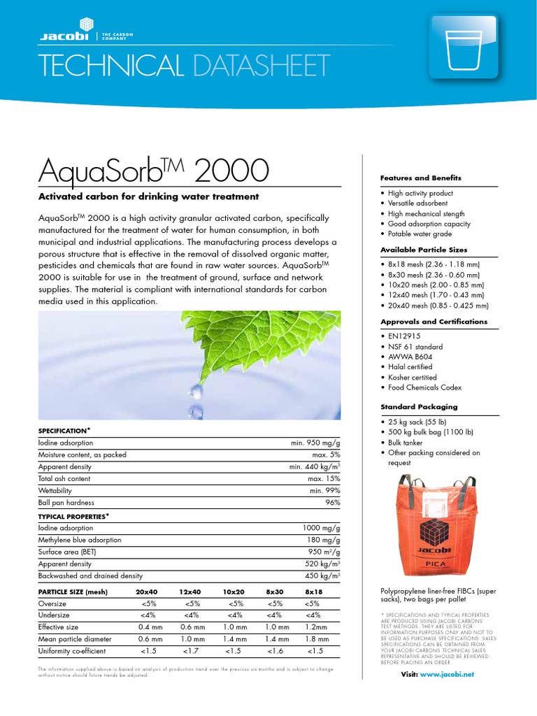 AquaSorb® 2000 | PDF | Adsorption | Chemistry