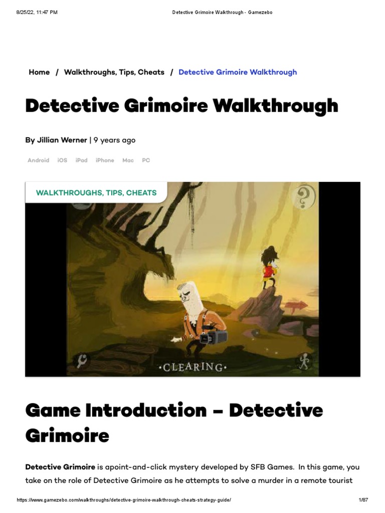 Detective Grimoire Walkthrough PDF Ios