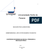 Portfólio A EDUCAÇÃO FÍSICA NA EDUCAÇÃO DE JOVENS E ADULTOS A DIVERSIDADE E A INCLUSÃO EM DESTAQUE