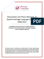 Spanish Hle Dissertation and Thesis Abstracts