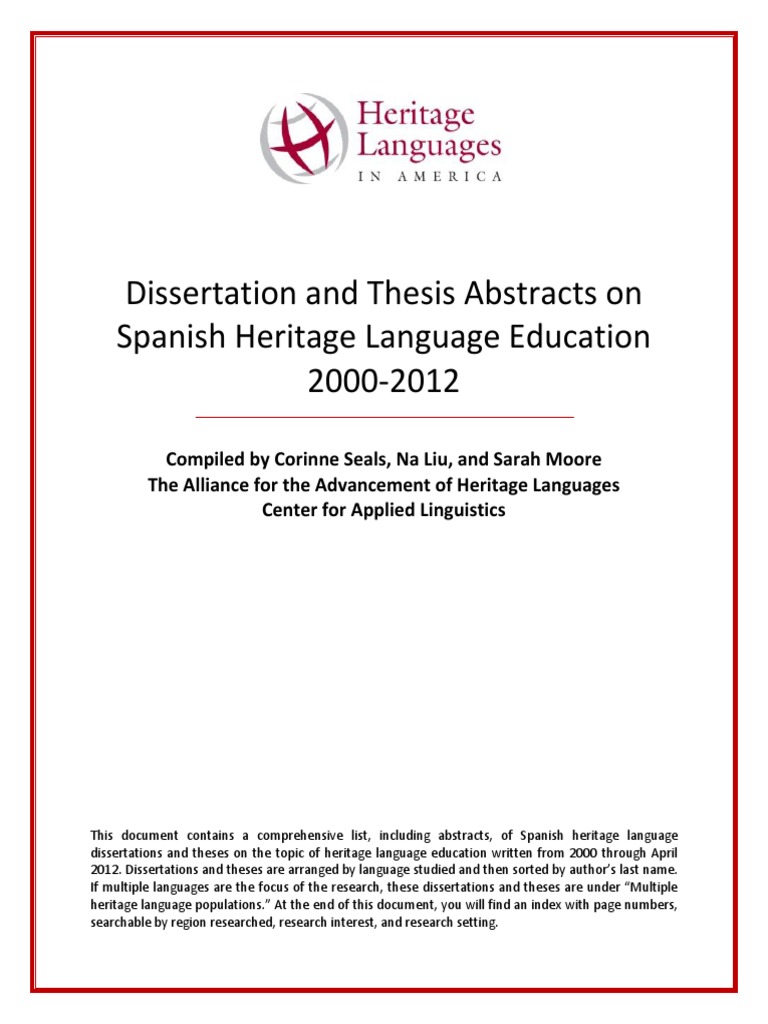 thesis spanish word