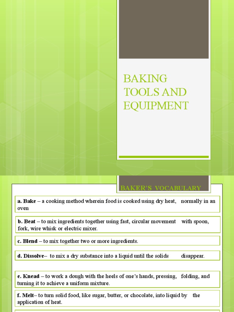 Baking Tools and Equipment | PDF | Dough | Breads