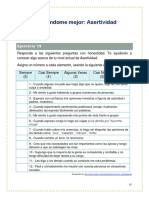 Evaluacion y Ejercicios de Asertividad