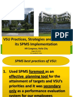 VSU PRACTICES, STRATEGIES and IMPACT of Its SPMS IMPLEMENTATION