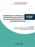 Cooperarea În Domeniul de Securitate Dintre Republica Moldova Și UE de La Securitate Individuală La Securitate Europeană Comună