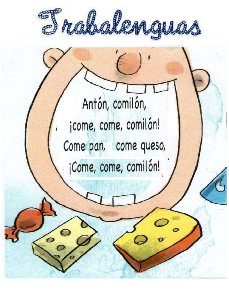 Trabalenguas Antón, Comilón | PDF