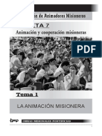 OMP 7 - Formación de Animadores Misioneros - Animación y Cooperación Misioneras