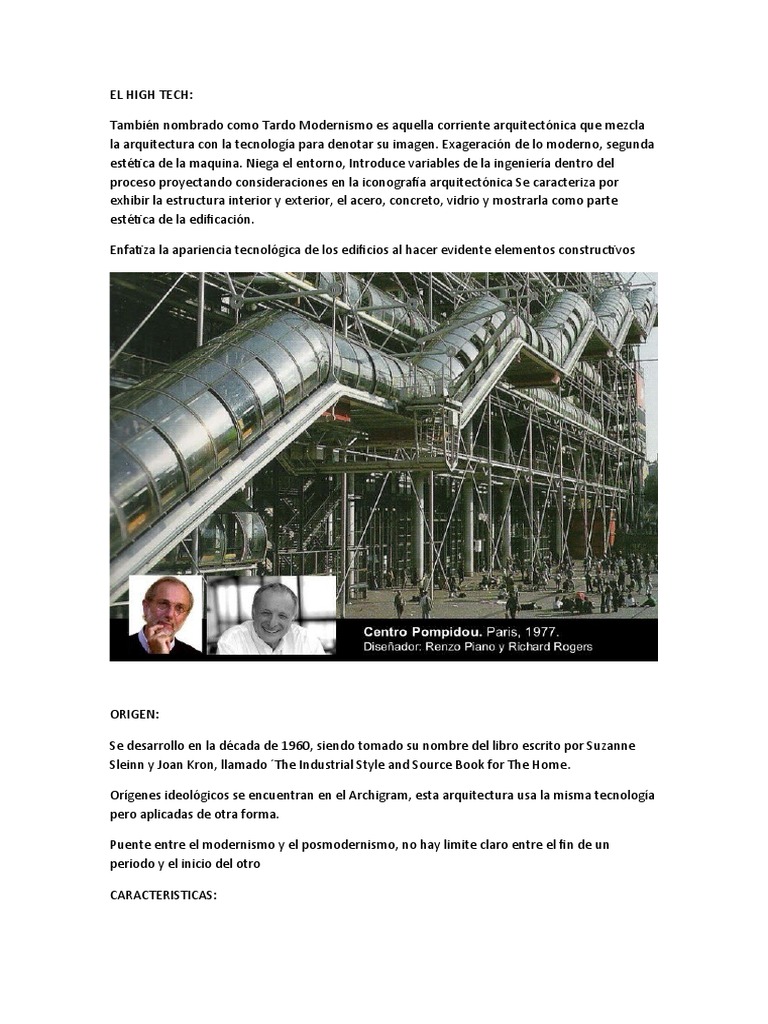 Arquitectura High Tech y Eco Tech | PDF | Diseño | Estética