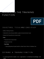 Introudction To The Roles and Audit of Training
