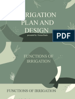 Irrigation Plan and Design