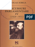 Iorga Nicolae Discursuri Parlamentare Vol IV 1928 1931