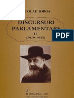 Iorga Nicolae Discursuri Parlamentare Vol II 1919 1923