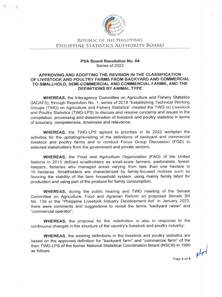 PSA Board Reso No. 04 Series of 2022 - 0 | PDF