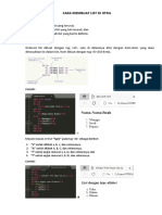 Cara Membuat List Di HTML