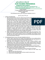 Surat Edaran Nomor 5 Pelaksanaan Shalat Idul Fitri Saat Pandemi COVID-19 (MUI Garut)