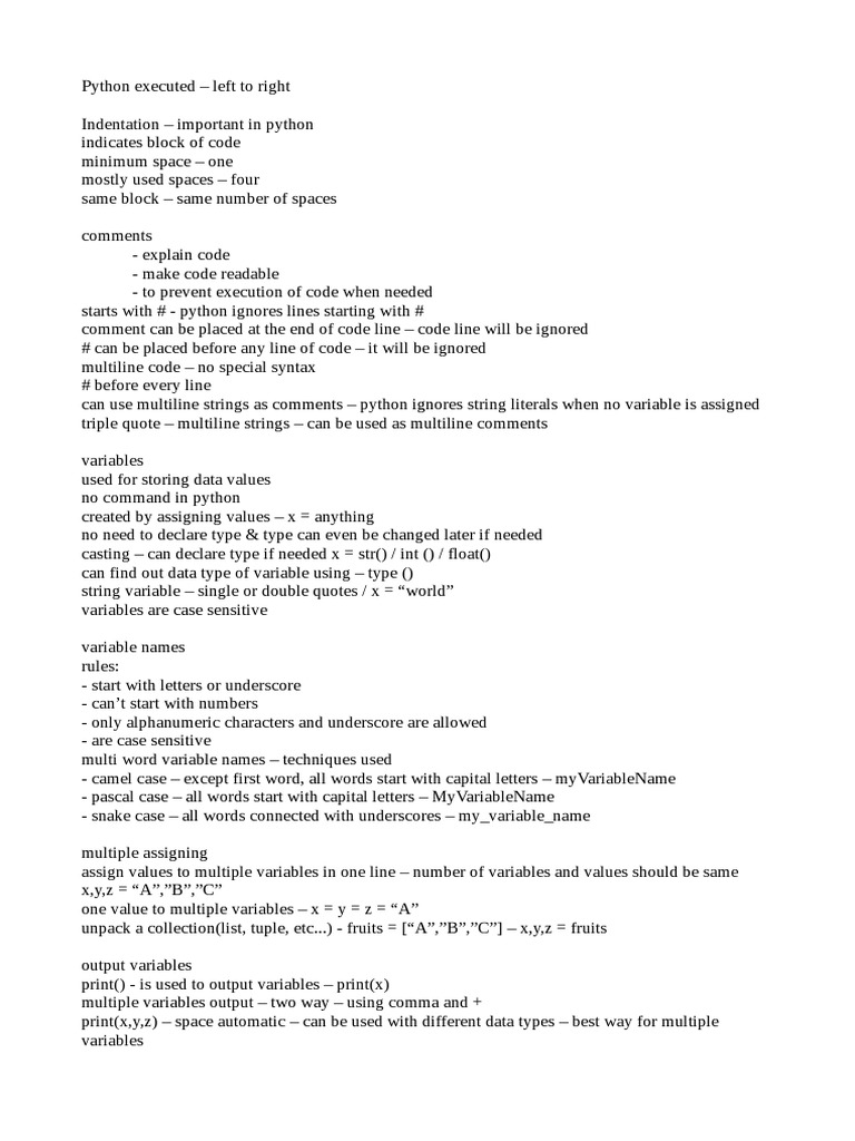 Python Notes Download