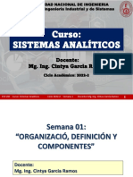 Sesión 01 La Organización Definición y Componentes - Sistemas Analíticos 2022-2