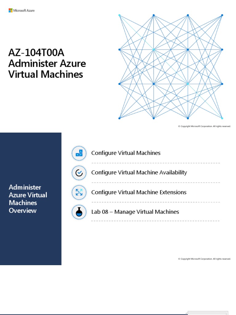 AZ 104T00A ENU PowerPoint - 08 | PDF | Microsoft Azure | Virtual Machine