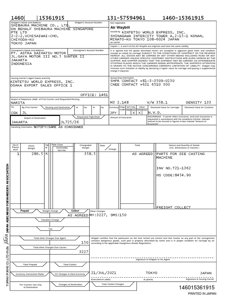 Air Waybill Handling and Shipping Info | PDF | Economies | Trade