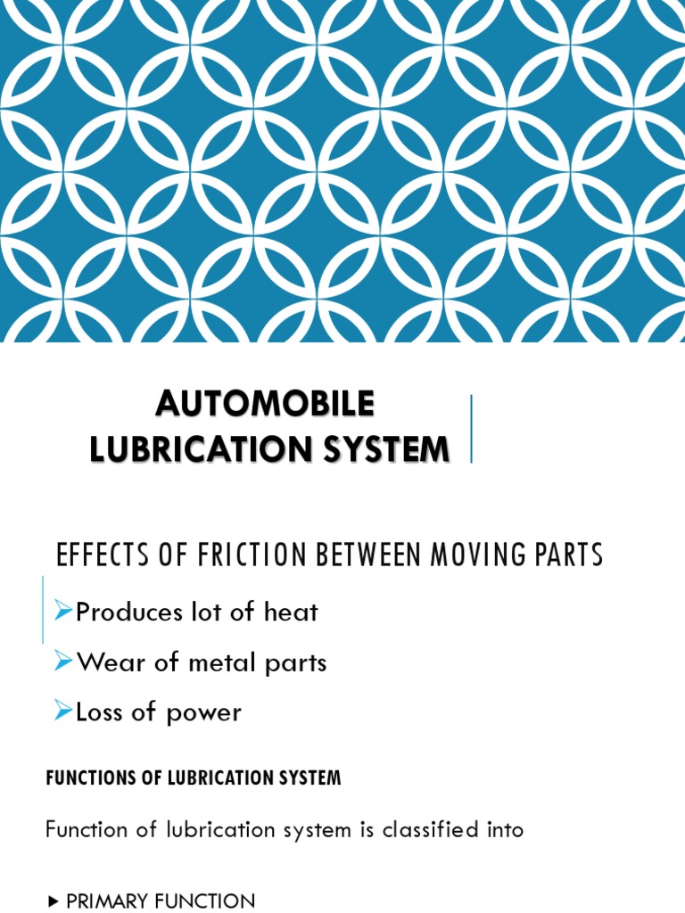 06 Lubrication System PDF Motor Oil Lubricant