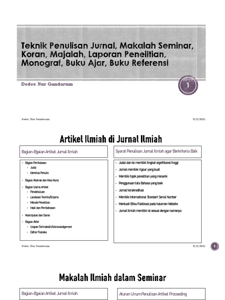Struktur dan Kriteria Penulisan Jurnal Ilmiah | PDF | Seni