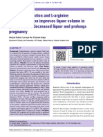 2020 - Maternal Hydration and L-Arginine Supplementation Improves Liquor Volume in Patients With Decreased Liquor and Prolongs Pregnancy