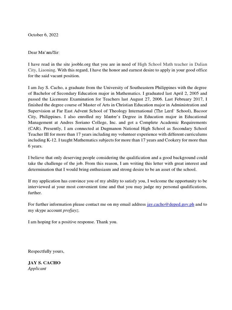 CV AND APPLICATION LETTER PDF visual data 2