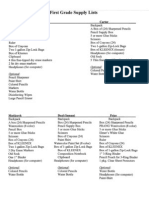 First Grade Supply Lists: 5 or More Glue Sticks 5 or More Glue Sticks