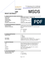 Organic Ginger Root Extract: Material Safety Data Sheet