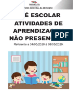 Atividades Pré-Escolares não Presenciais