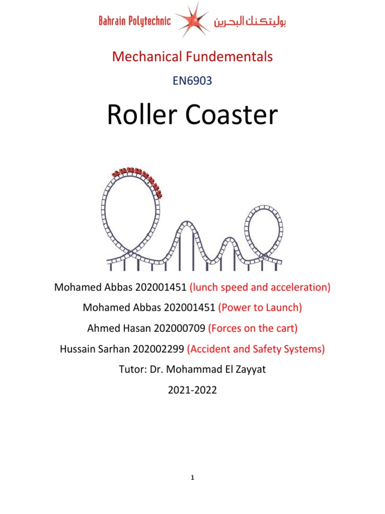 Roller Coaster PDF Collision Momentum