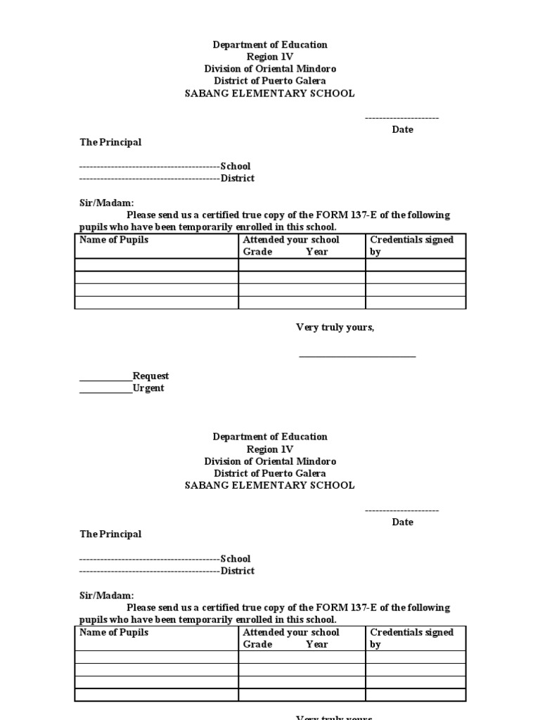 for example 137 request letter form Form Request 137e for example 137 request letter form Form Request 137e