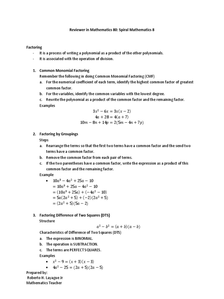 Grade 8 Math 1st Quarter Reviewer | PDF | Cartesian Coordinate System ...