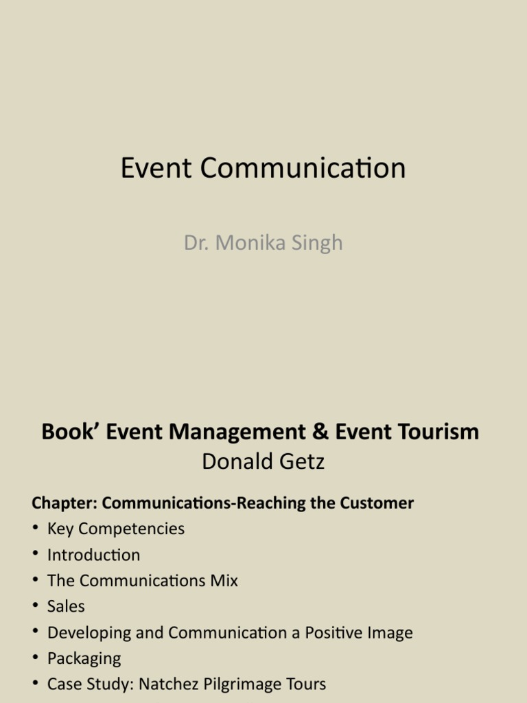 Principles of Event Communication | PDF | Communication | Skill