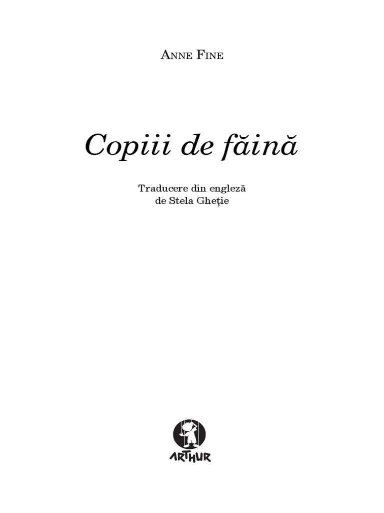 Copiii De Faina Copiii de Faina - Anne Fine | PDF