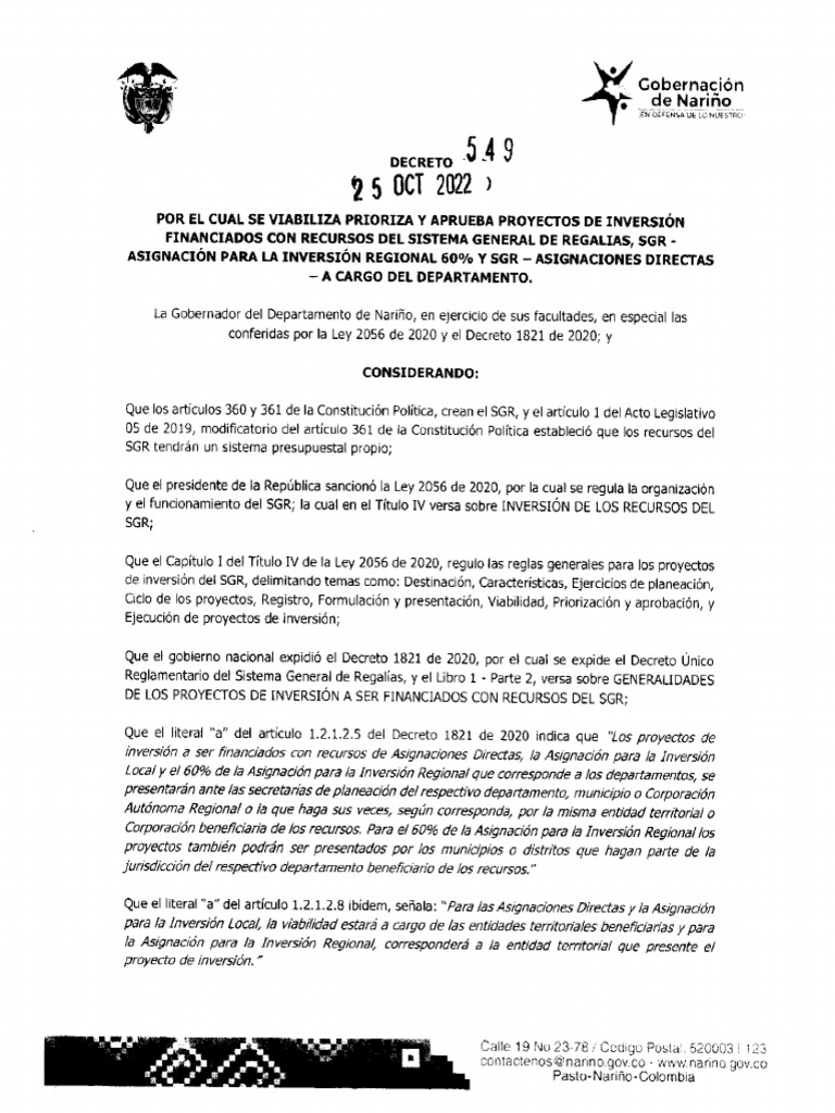 Decreto 549-25102022 | PDF