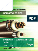 Insulated Cables: Installation of Submarine Power Cables